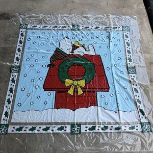 Vintage Snoopy Woodstock  Christmas‎ Shower Curtain 1965 72x72